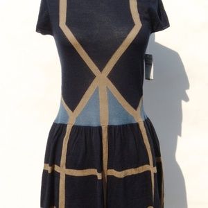 3/$30 Olivia Sky Art Deco Sweater Dress Size Small